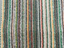 FabricCayman Island Tropical Stripe  ORANGE GREEN   Velvet Curtain/Upholstery