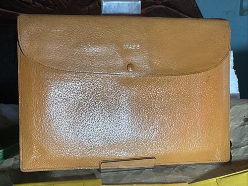 Vintage leather document case - document,
