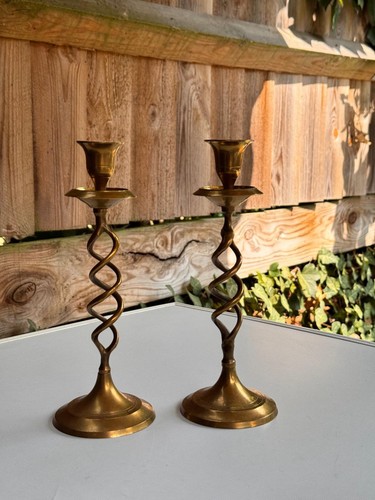 Vintage pair solid brass - solid,