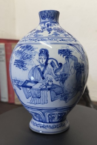 Vintage chinese blue white - vintage,