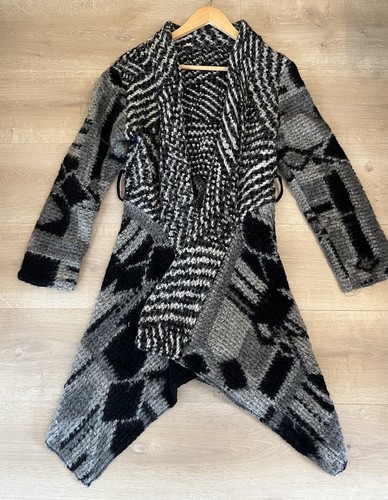 Cardigan monochrome patchwork