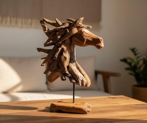 Tall horse head sculpture - tall,