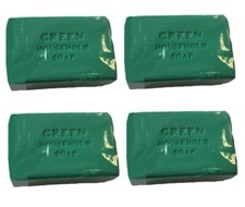4 x Green Household Laudry Soap Traditional Pre Wash Soap Bar 125g