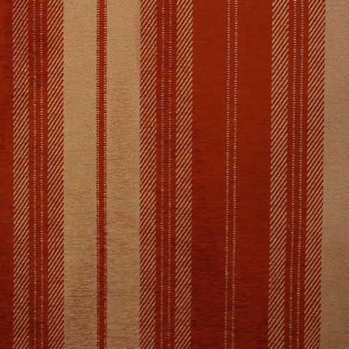 Striped orange chenille - orange, fabric