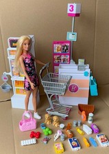 Barbie Supermarket Grocery Store Doll Food Accessories Playset Vgc