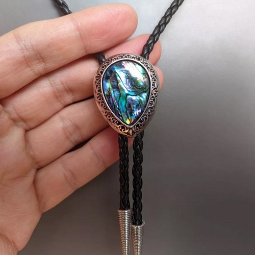 Abalone shell bola - abalone, tie