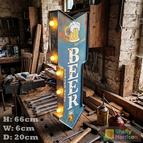 Industrial stylle beer sign - industrial,