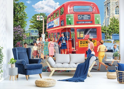 Bus stop r6592 wallpaper - 3d,
