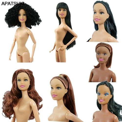 Mix style doll head with - with, hair