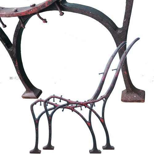 Antique park bench - park,