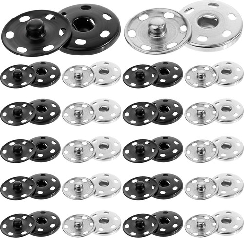 Sew snap fasteners - on,
