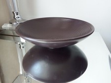 M&S Brown Round Contemporary Minimalist Serving Dish Ceramic Fruit Salad Bowl