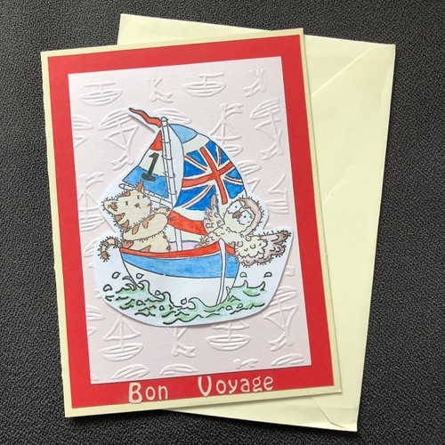 Handmade bon voyage owl - voyage“,