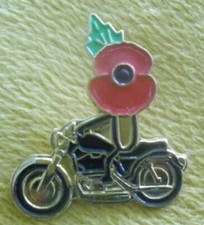 Motorcycle Motorbike Biker Remembrance Pin Badge New in Packet