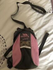 TRESPASS Juniors Baby Toddler Child Backpack Pink & Grey Parent Handle / Reins