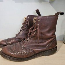 Dr Martens Vintage Boots Okinawa UK 9 EU 43 Leather Doc Brown Gold RARE