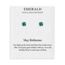 Birthstone Earrings Created with Crystals from Zircondia® by Philip Jones
