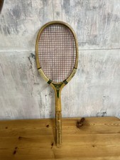Antique FJ Bancroft Humdinnger Tennis Racquet Early 20thC Fully Strung