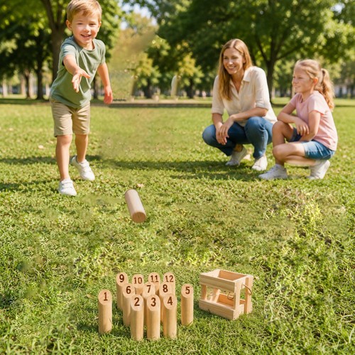 Wooden molkky game - molkky, with