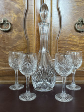 LEAD CRYSTAL  DECANTER AND 4