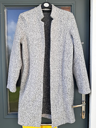 Grey tweed open front - tweed,