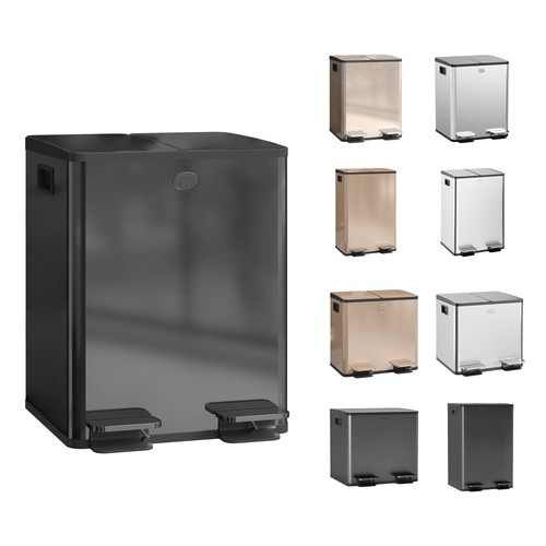Homcom dual kitchen bin - dual,