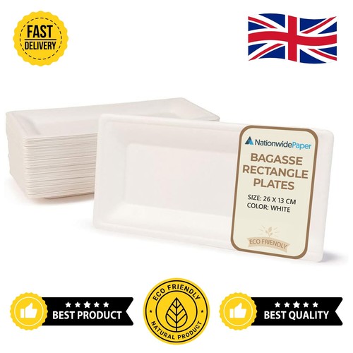 Bagasse rectangular plates - bagasse, rectangular?plates