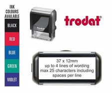 Personalised Garage Rubber Stamp Self Inking 4 lines, Mechanic, Service History