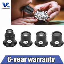 5X 10X 15X 20X Monocle Eyeglass Magnifying Glasses for Hobbies Watch Repair