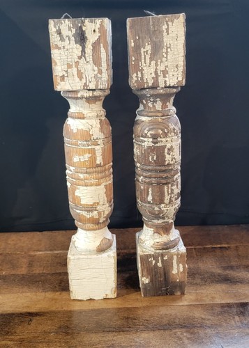 Vtg newel post porch thick - newel,
