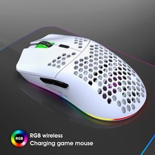 AJAZZ x HXSJ T66 Wireless Gaming Mouse 2.4G Lightweight Honeycomb Shell RGB Mice