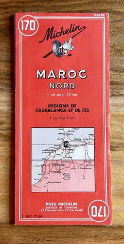 Vintage michelin map 170 of - no,