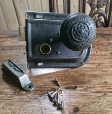 Victorian Privacy Lock, Keep & Period Gothic Style Pressed Steel Door Knobs