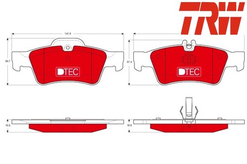 Rear brake pads - rear, gdb1546dte