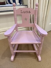 My First Years Pink Personalised Toddler Wooden Rocking Chair 'Lucia'