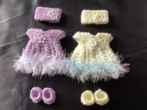 Hand knitted dolls - , clothes