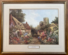 Cottage Gardens, vintage print