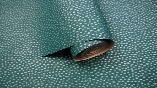 Dark teal bathroom wallpaper - dark,