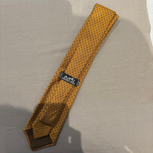 Hermes tie yellow - hermes, allover