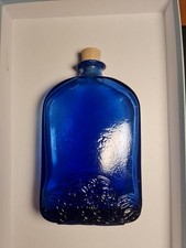 Vintage Embossed Cobalt Blue