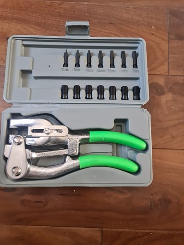 Metal hole punch kit - hole,