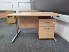 Used Office Desk Lockable 2 Drawer Pedestal. FAST UK DELIVERY 🚚