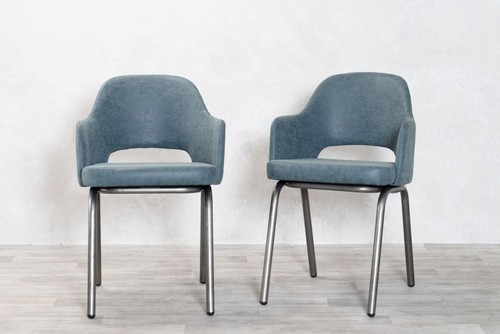 Faux suede dining chairs with - suede,
