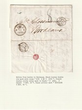 GREAT BRITAIN/FRANCE: Cover London to France 1850, Arr.canc.
