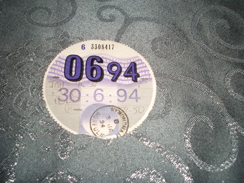 Tax disc - tax, /