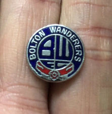 RARE OLD BOLTON WANDERERS F.C. SMALL ROUND CREST ENAMEL PIN BADGE