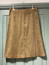 ladies Next suede feel skirt (camel) size 8 casual/ office ?