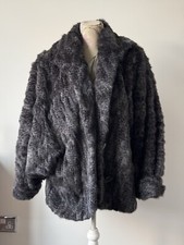 Real Fur Coat Size 16 Silver