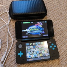 Hacked NEW Nintendo 2DS XL + Many Chinese ROMS + Case + Cable READ DESCRIPTION