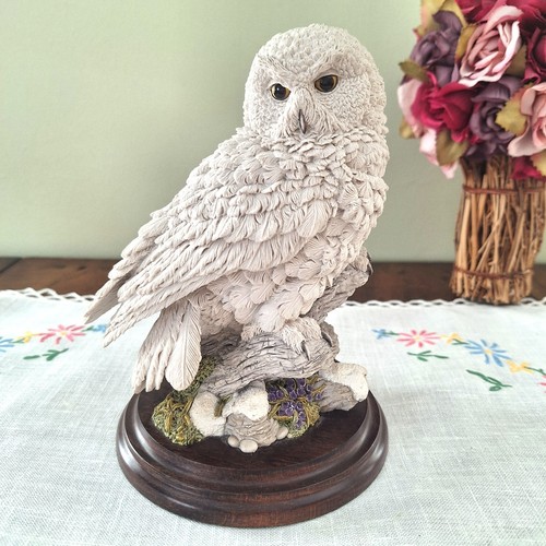 Snowy white owl - snowy, resin